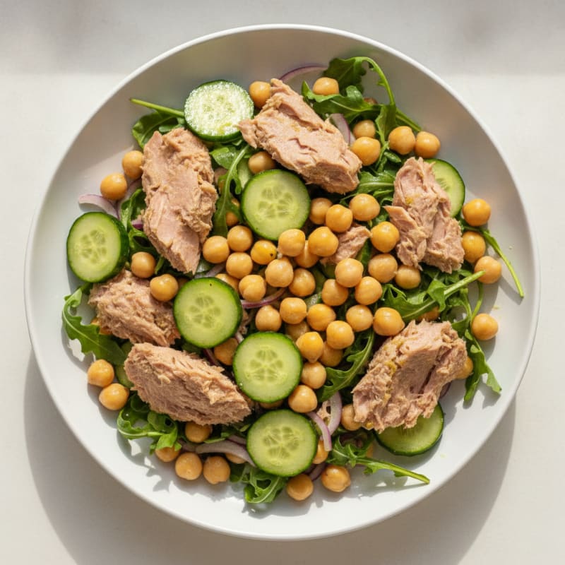 Tuna and Chickpea Salad with Lemon Vinaigrette