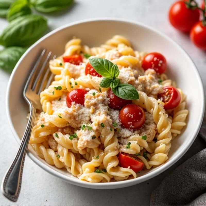 Creamy Greek Yogurt Parmesan Protein Pasta