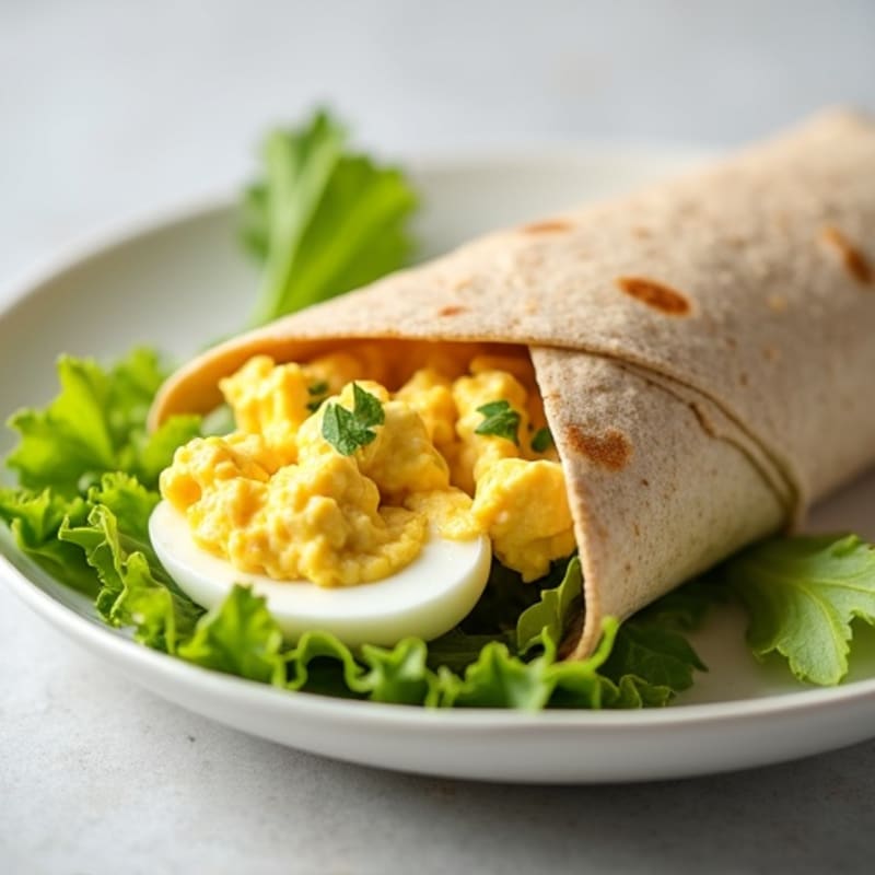 Creamy Egg Salad Whole Wheat Wrap