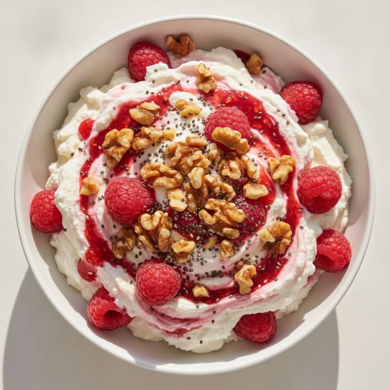 Silky Greek Yogurt Protein Mousse with Berries