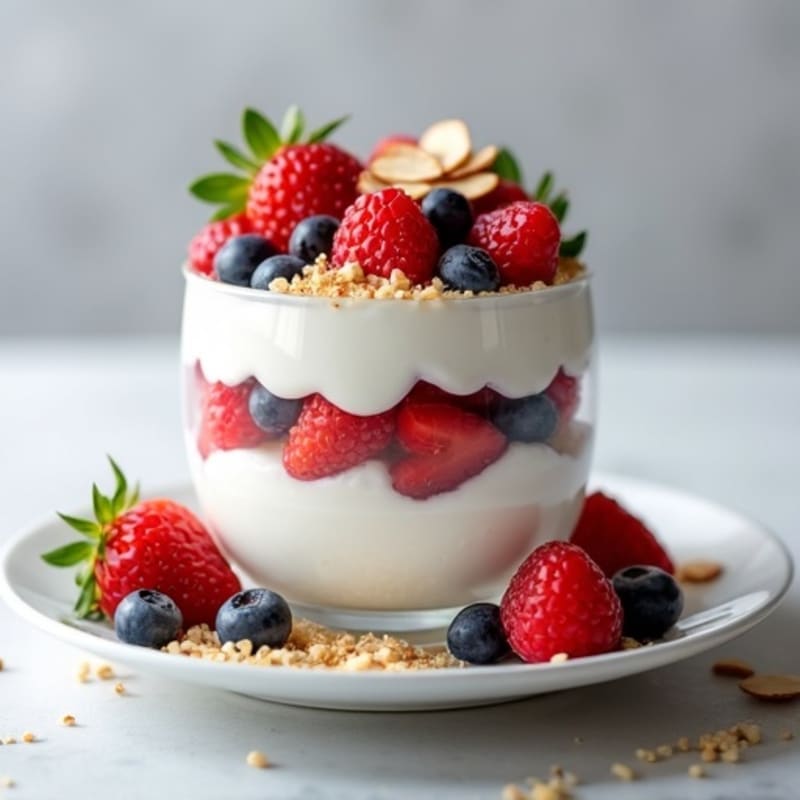 Creamy Greek Yogurt Protein Parfait with Mixed Berries