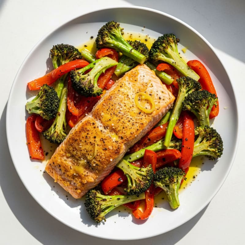 Turmeric-Ginger Salmon with Roasted Vegetables