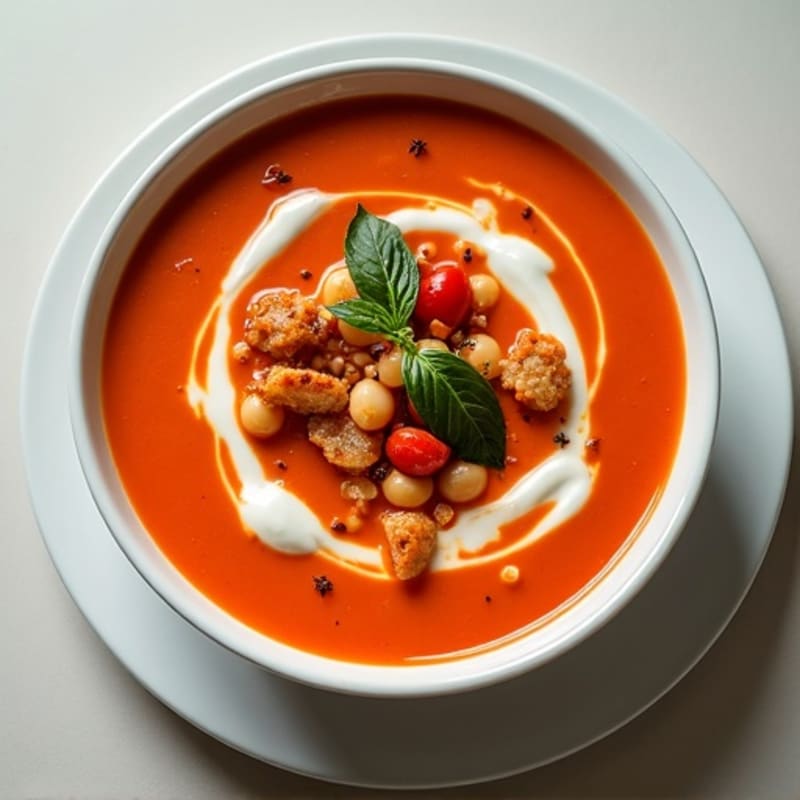 Creamy Roasted Red Pepper Tomato Soup