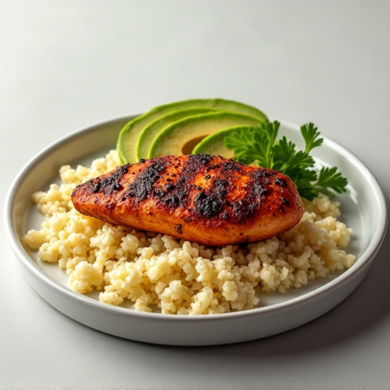 Blackened Cajun Chicken with Cauliflower Rice