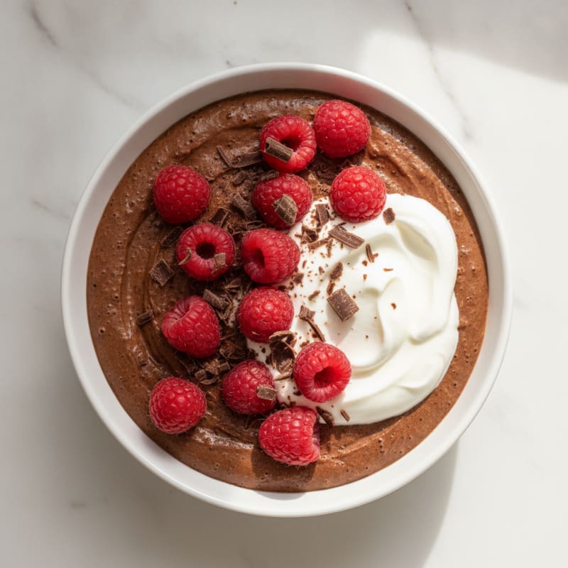 Chocolate Protein Mousse with Greek Yogurt