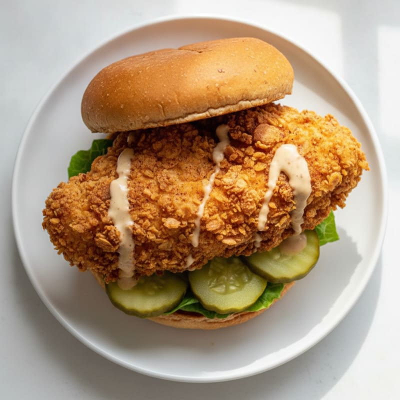 Buttermilk Fried Chicken Sandwich with Pickles