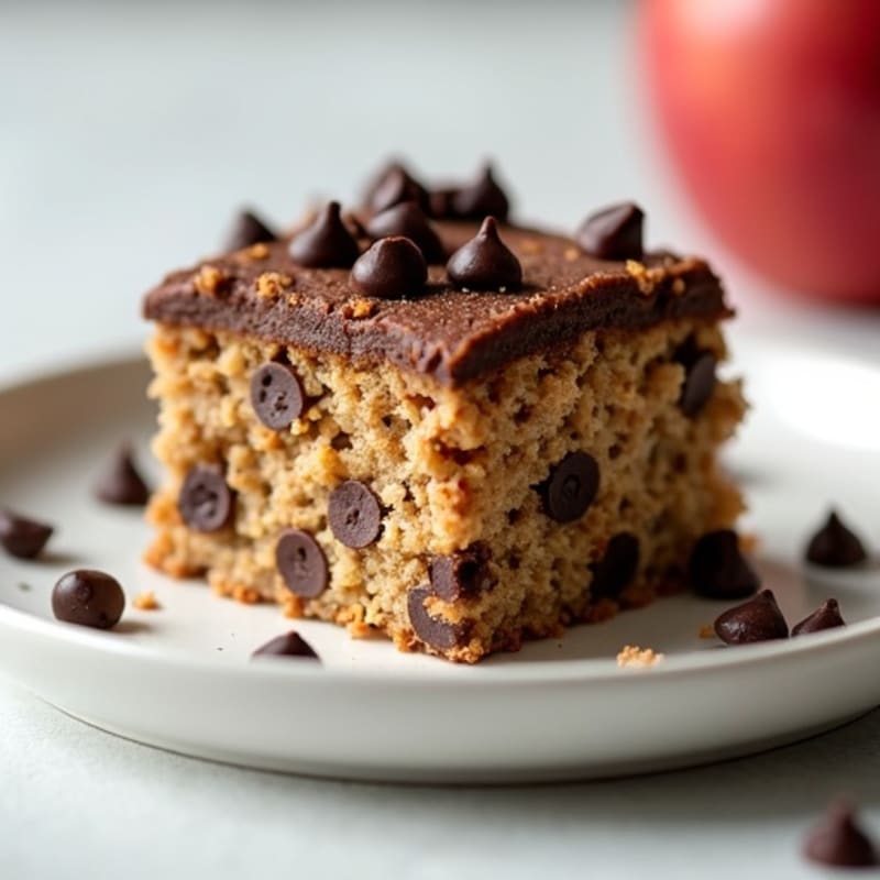 Protein-Packed Dark Chocolate Chip Baked Oatmeal Cake