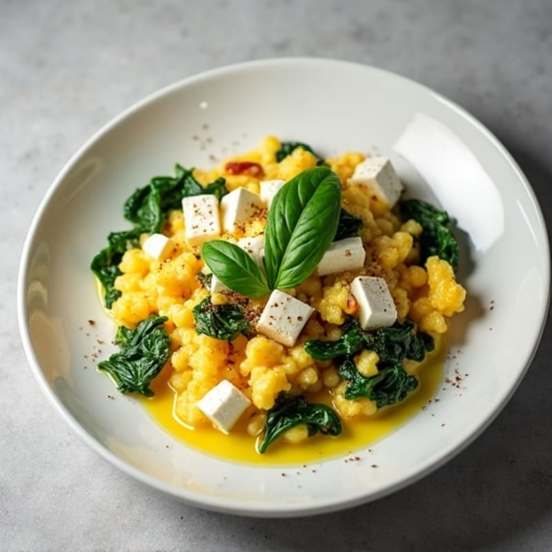 Egg White Scramble with Spinach and Feta