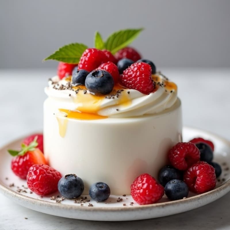 Creamy Greek Yogurt Protein Mousse with Mixed Berries