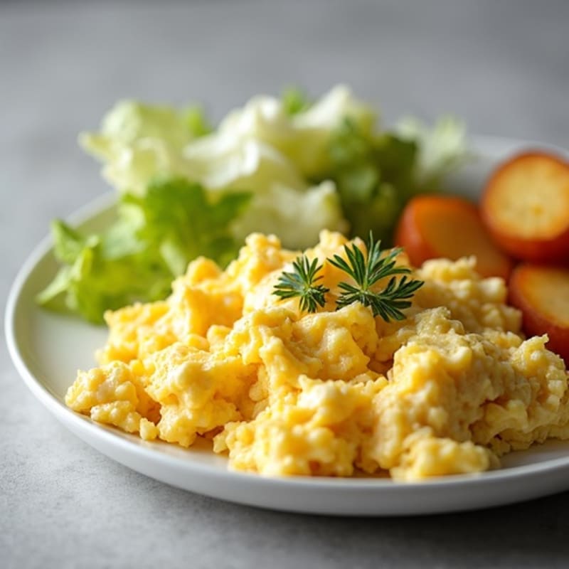 Egg and Yogurt Scramble with Sautéed Potatoes