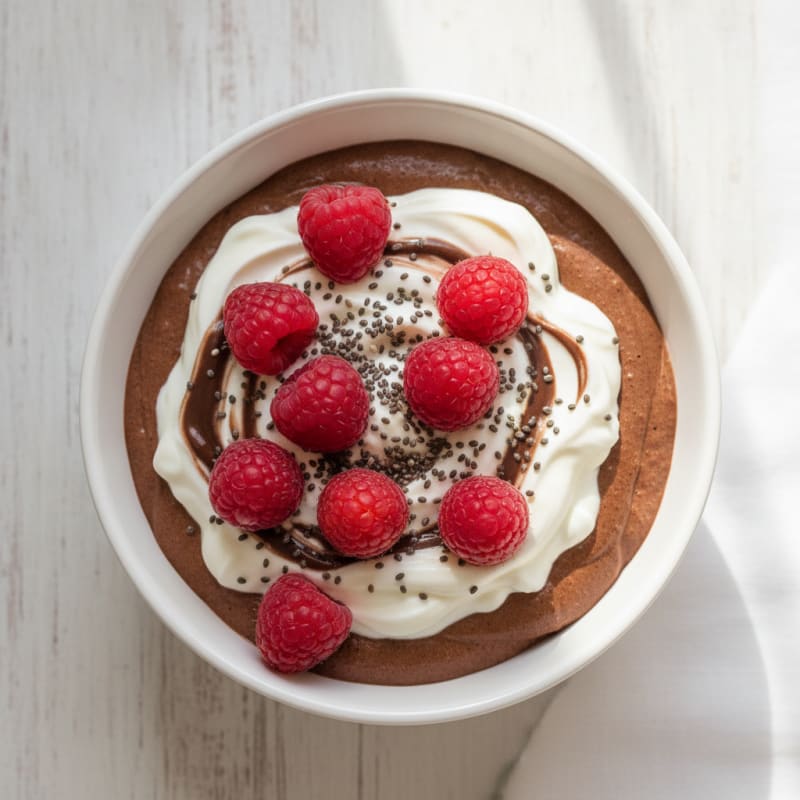 Silky Chocolate Protein Pudding with Greek Yogurt