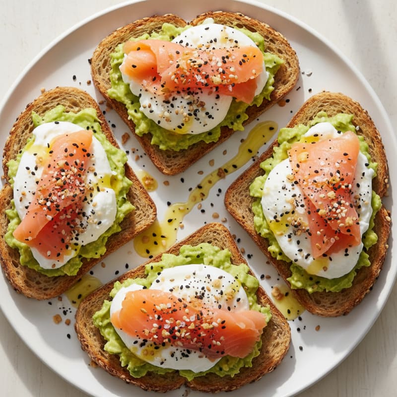 Creamy Zesty Avocado Toast with Everything Spice