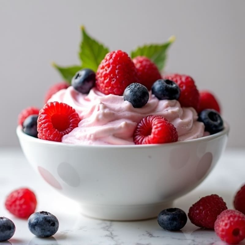 High-Protein Greek Yogurt with Collagen Peptides and Mixed Berries