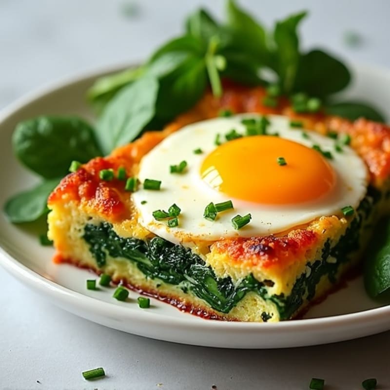 Savory Low FODMAP Egg Bake with Fresh Spinach and Herbs