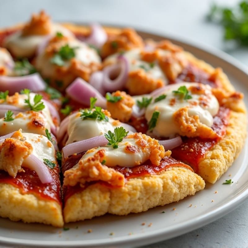 Crispy Cauliflower Crust BBQ Chicken Pizza