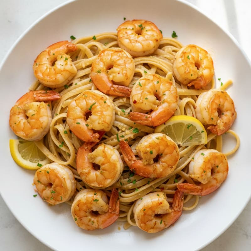 Garlic Butter Shrimp Scampi with Linguine