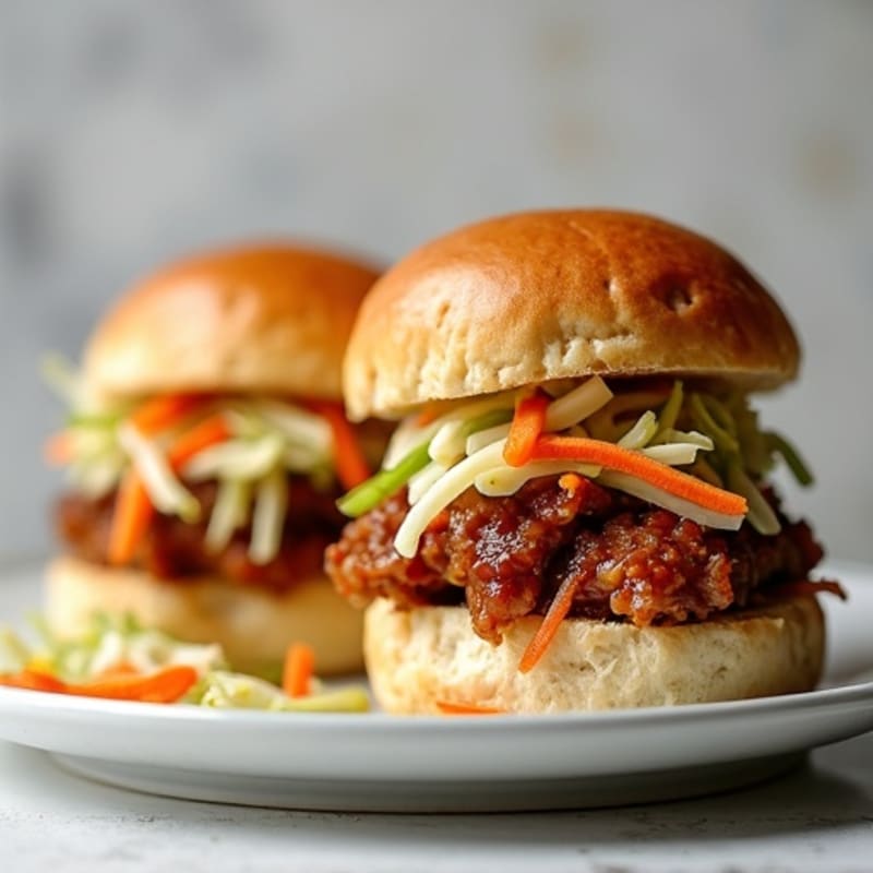 Lean Slow-Cooked Pulled Pork Sliders with Crunchy Slaw