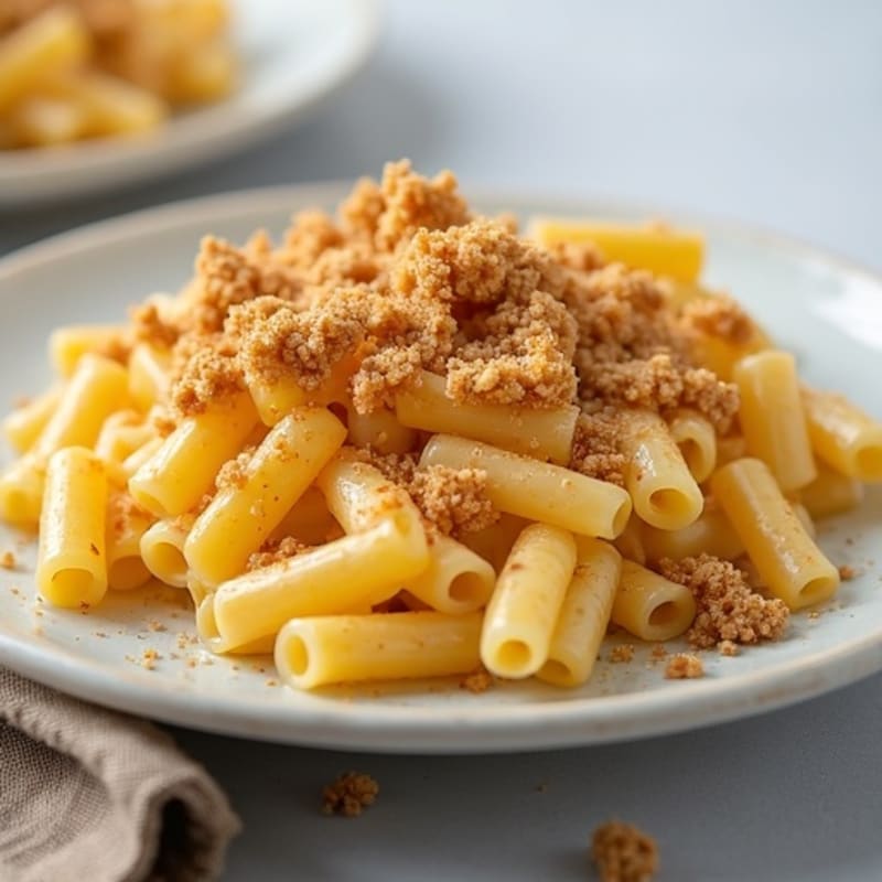 Creamy High Protein Baked Macaroni with Crispy Topping