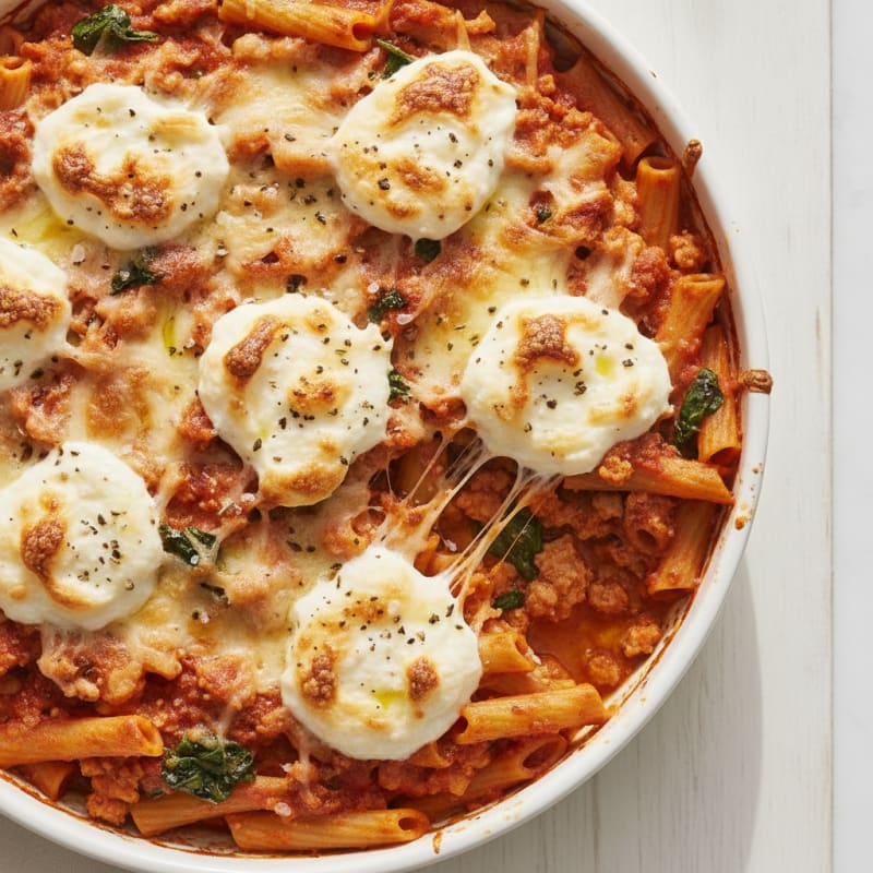 Classic Baked Ziti with Ricotta