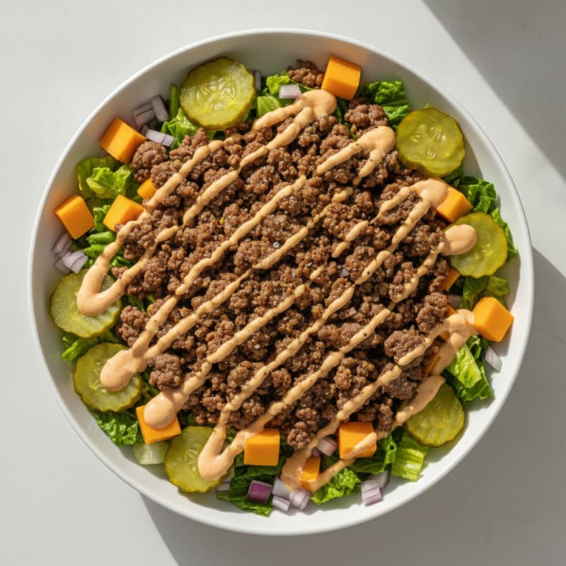 Big Mac Inspired Protein Bowl