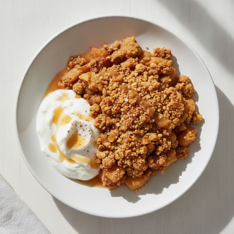 Baked Spiced Apple Crumble