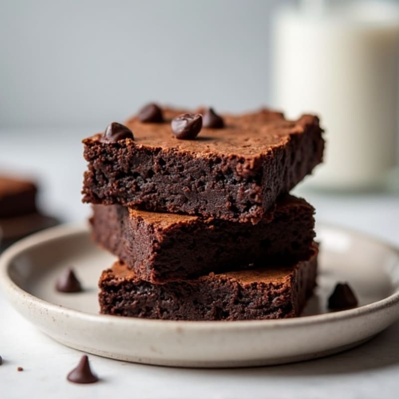 Healthy Dark Chocolate Fudgy Brownies