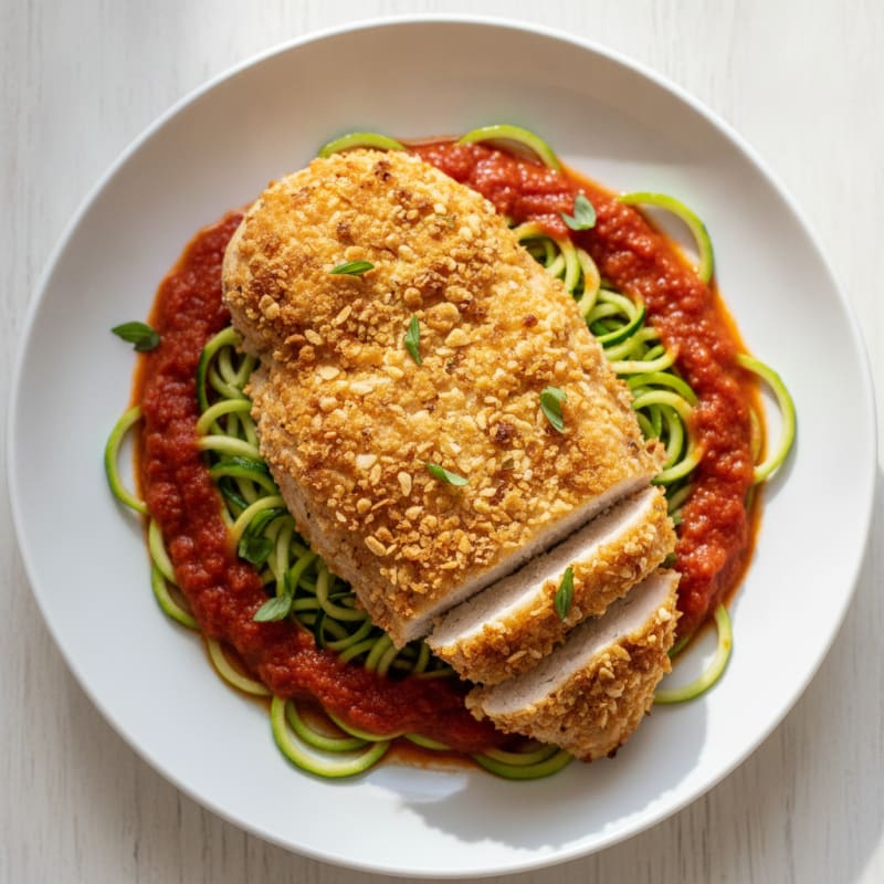 Parmesan-Crusted Chicken with Marinara Sauce