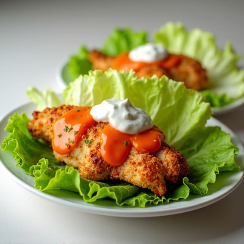 Spicy Buffalo Ranch Chicken Lettuce Wrap