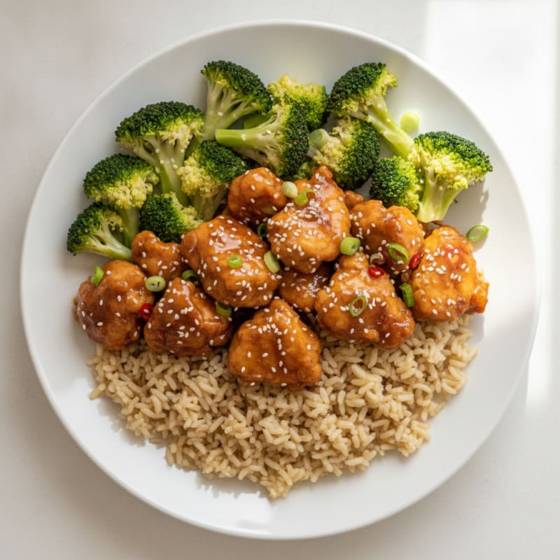 General Tso's Chicken with Broccoli