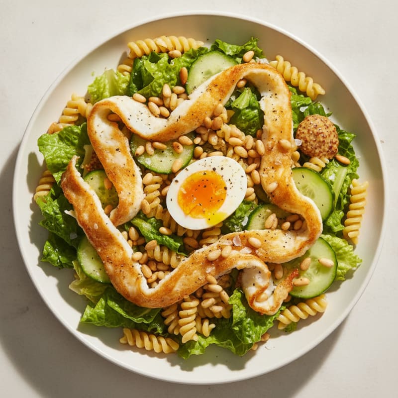 Savory Egg and Pine Nut Salad