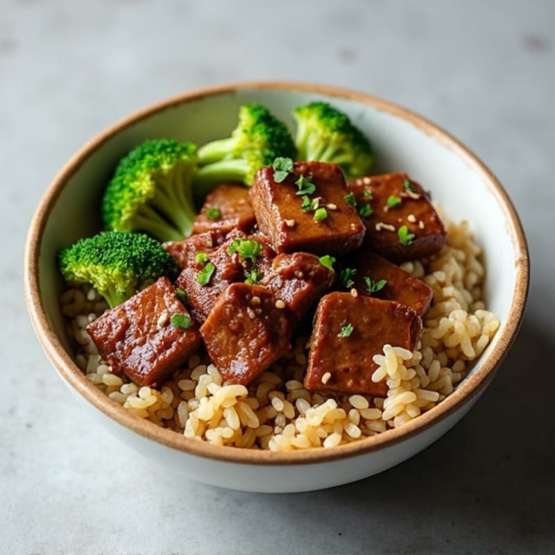 Ginger-Garlic Beef and Broccoli Rice Bowl