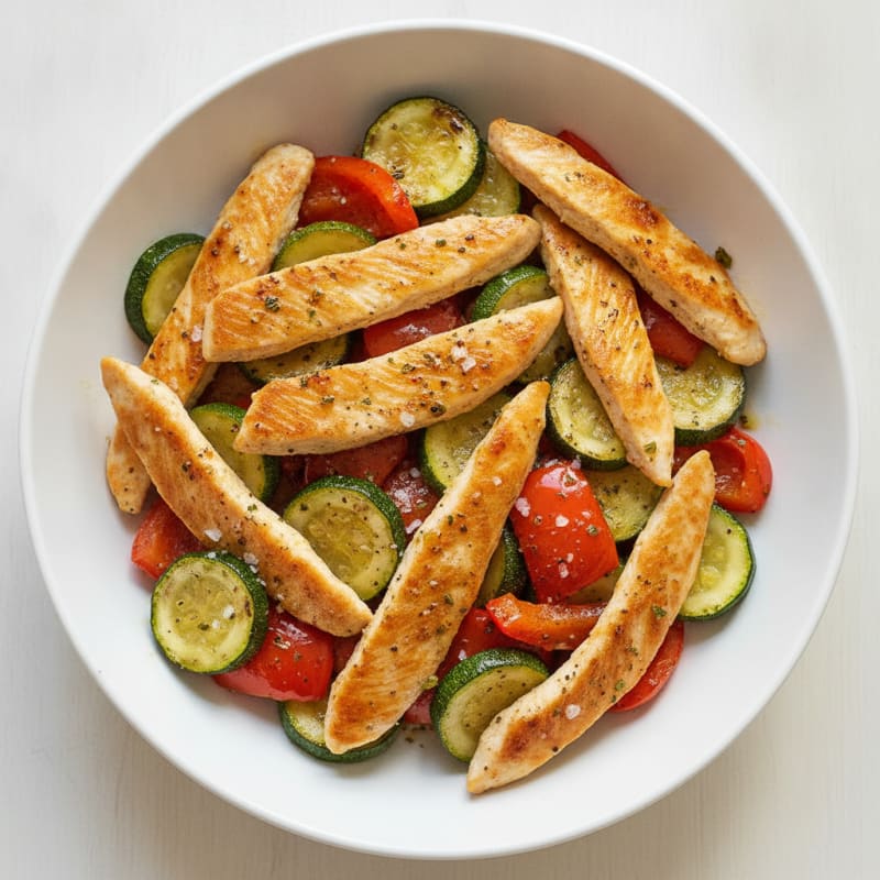 Chicken and Roasted Vegetable Bowl