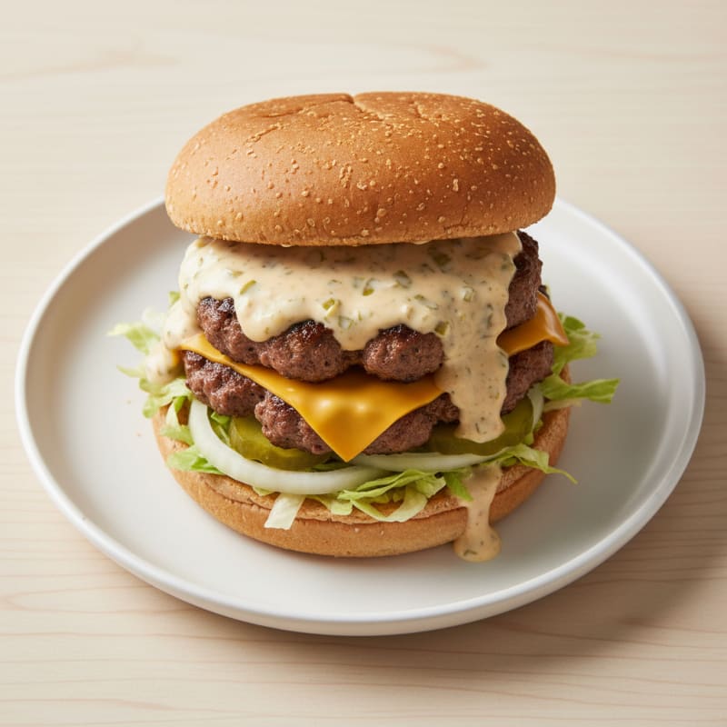 Classic Beef Burger with Special Sauce