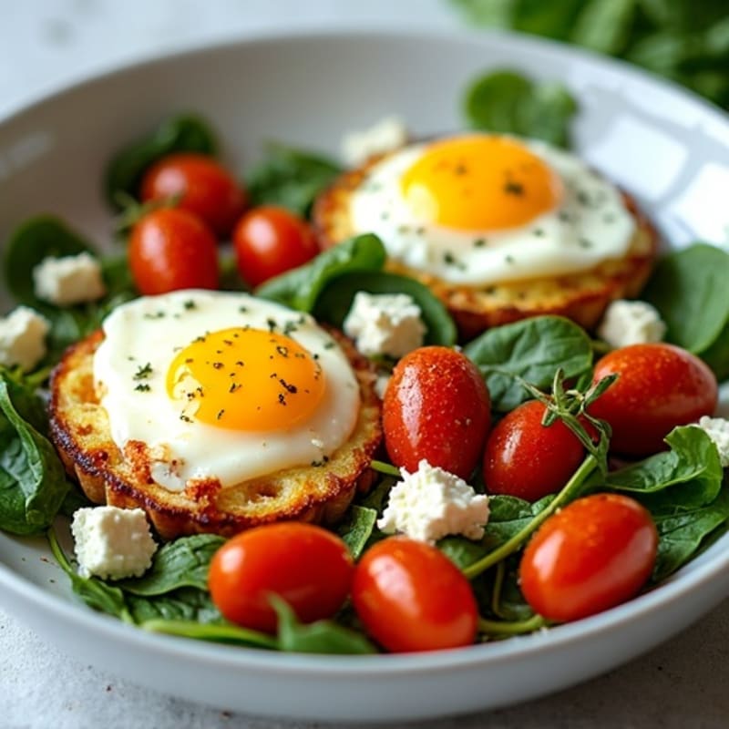 Herb-Baked Eggs with Roasted Tomatoes and Feta