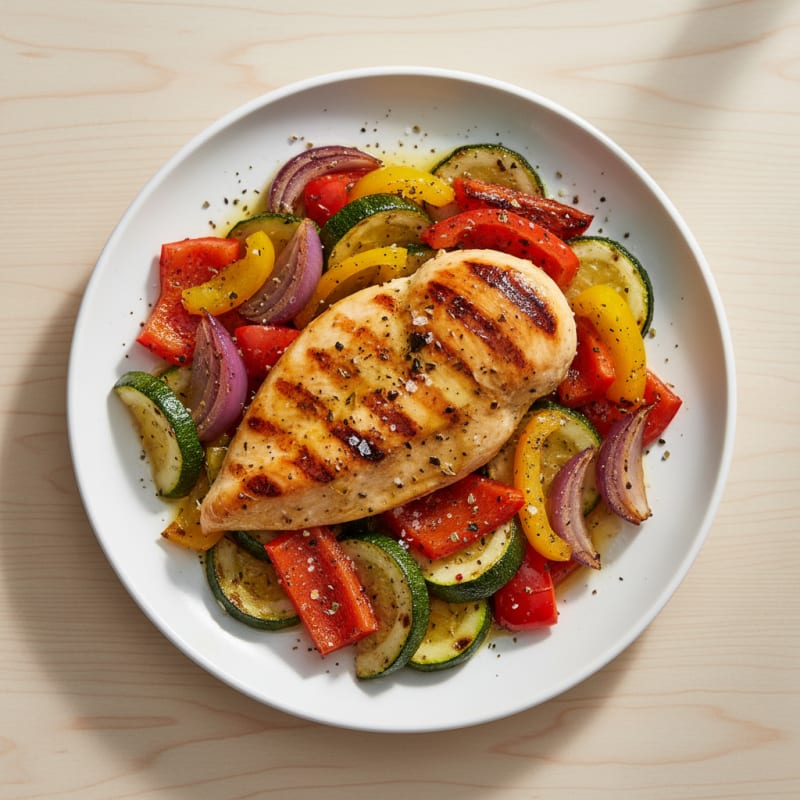 Zesty Grilled Chicken with Roasted Vegetables