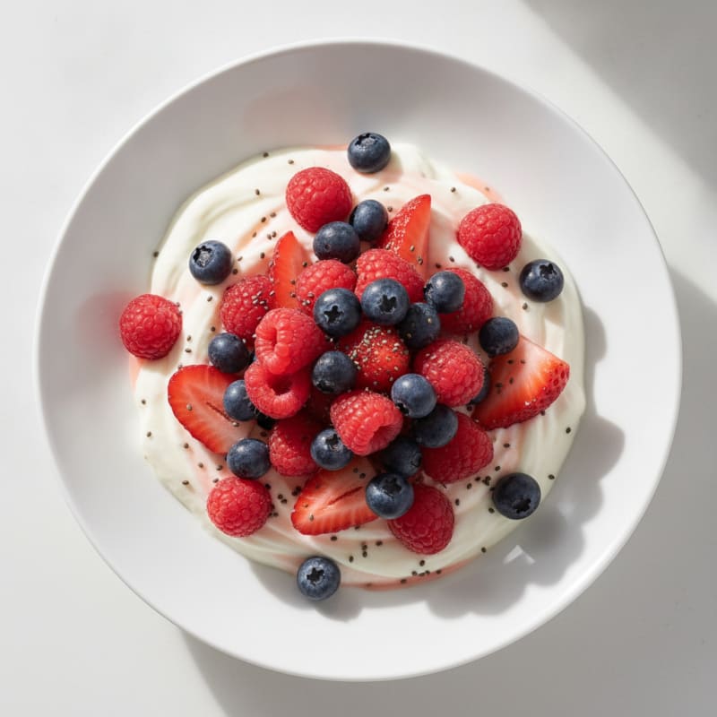 Greek Yogurt Protein Pudding with Berries