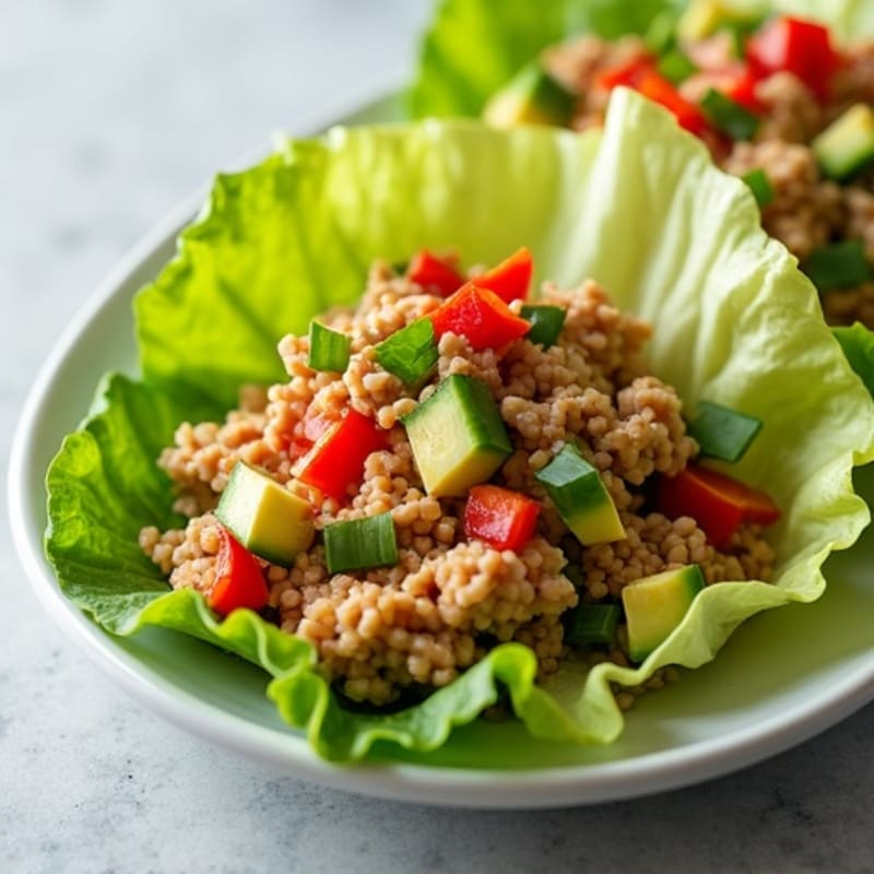 Fresh Spicy Tuna Lettuce Wraps