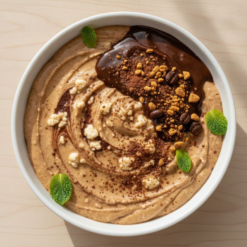 Creamy Coffee Protein Mousse with Cottage Cheese
