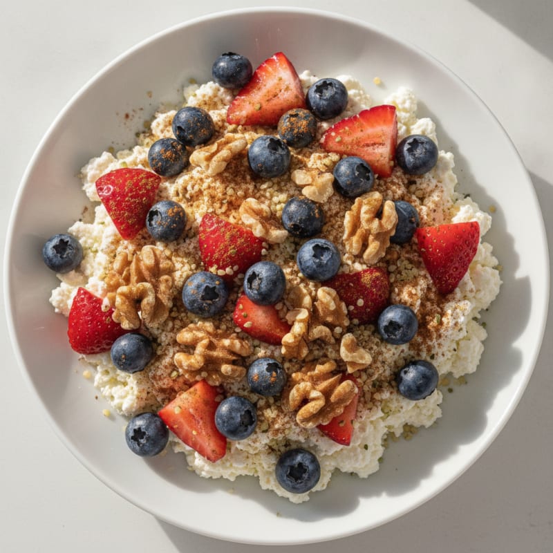 Cottage Cheese with Berries and Nuts