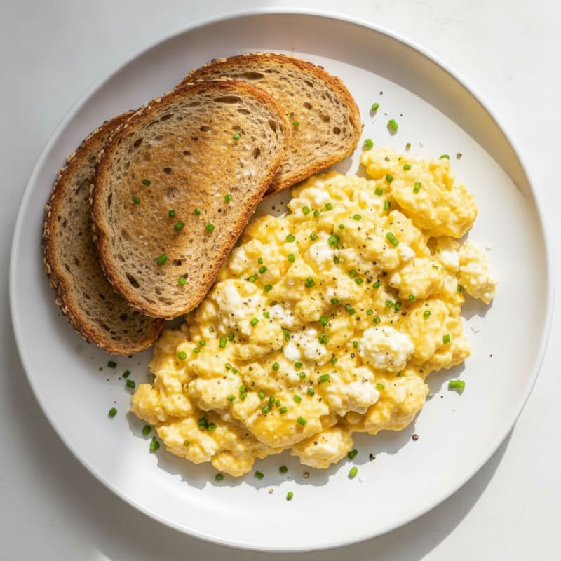 High-Protein Cottage Cheese Scrambled Eggs