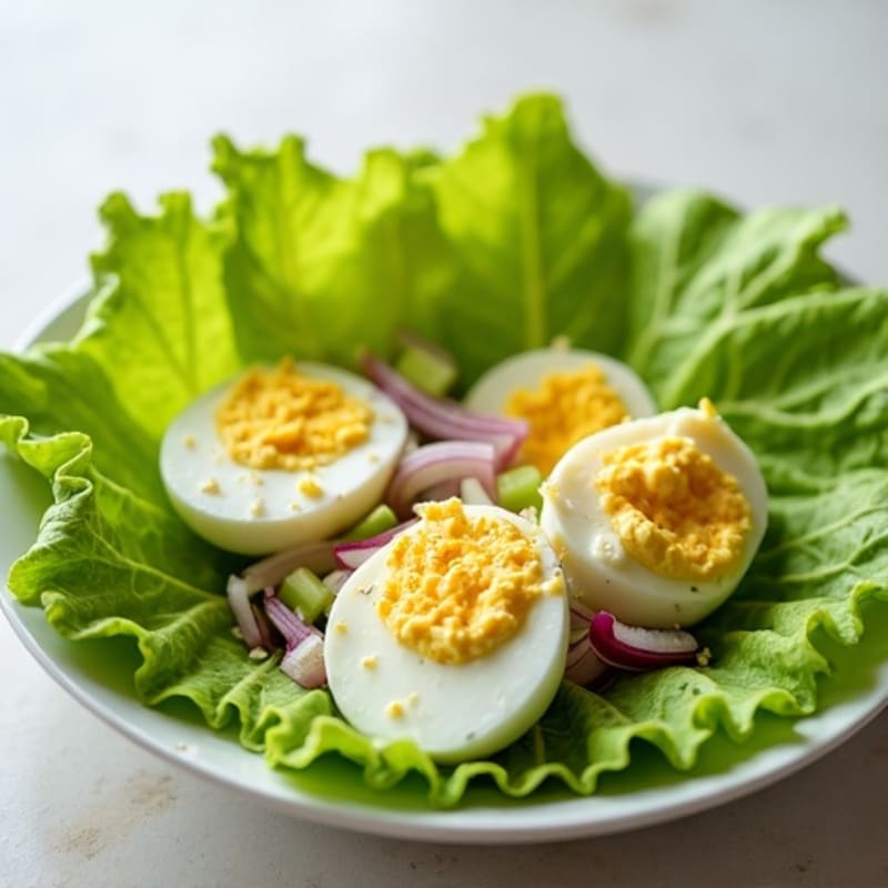 Creamy Greek Yogurt Egg Salad Lettuce Wrap