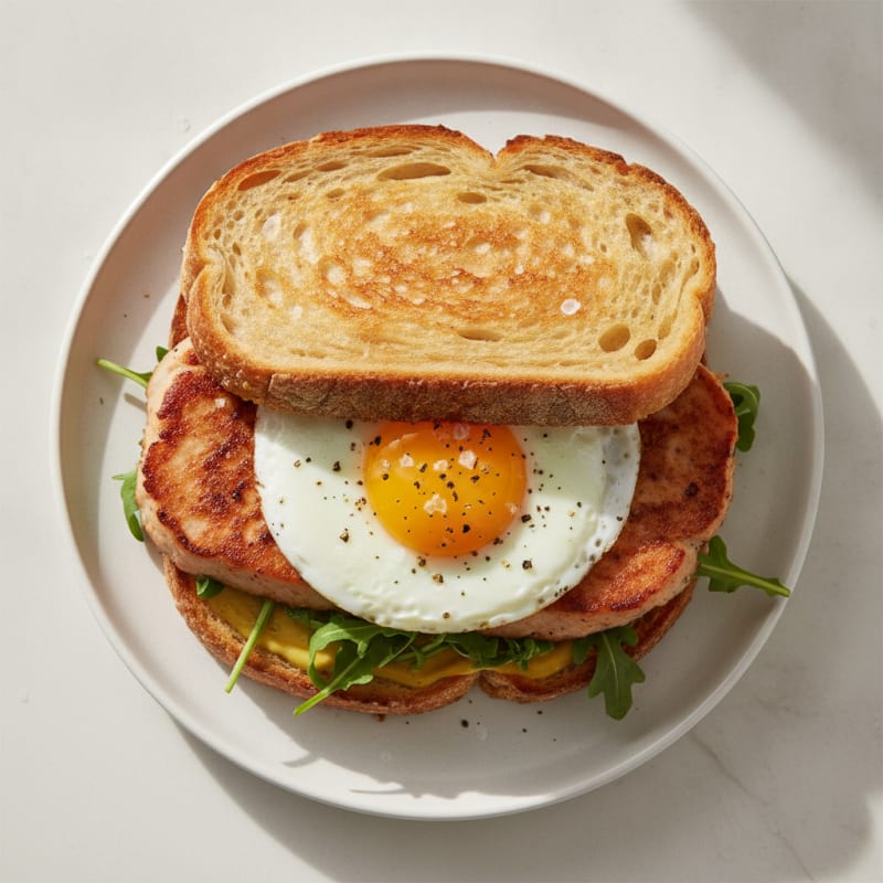 Deli Turkey and Egg Sourdough Sandwich