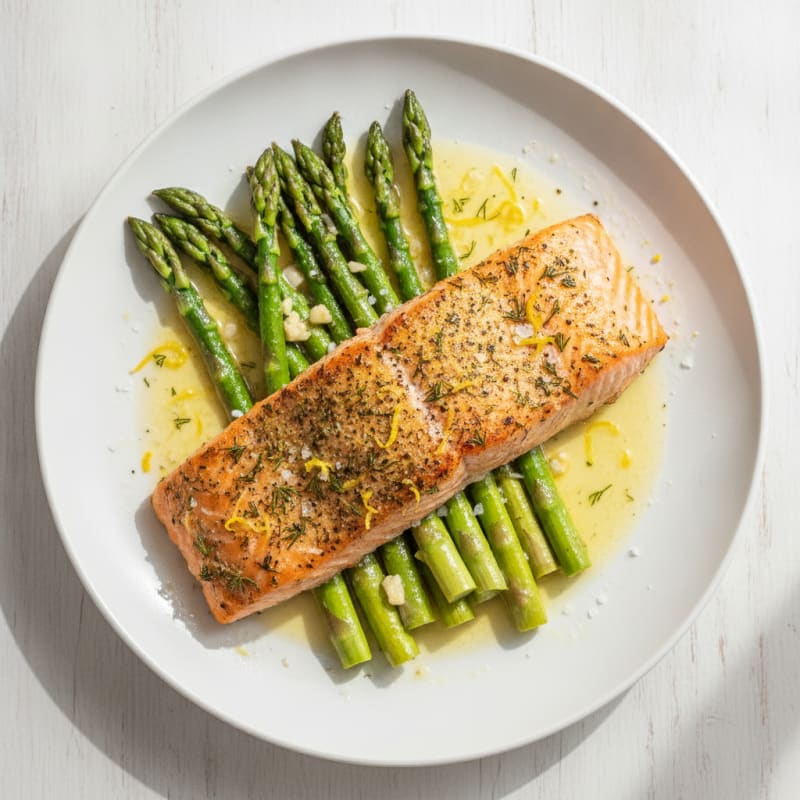 Lemon-Herb Roasted Salmon with Asparagus