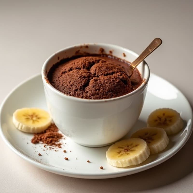 5-Minute Fudgy Chocolate Banana Mug Cake