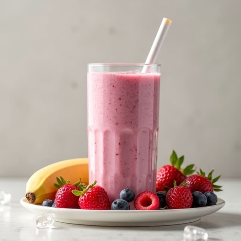 Creamy Berry Banana Protein Smoothie