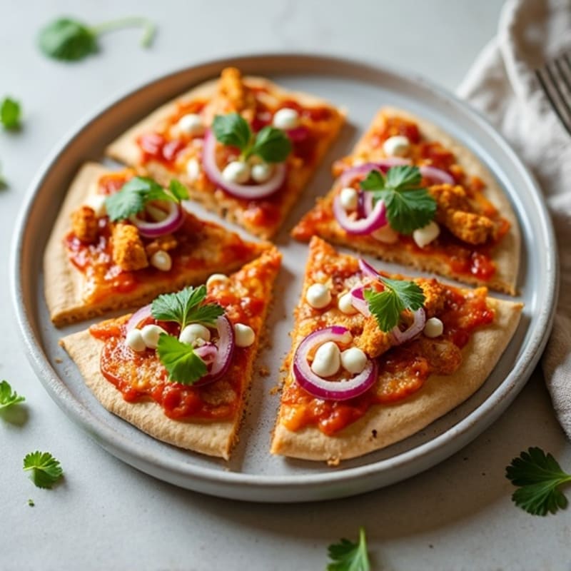 BBQ Chicken Flatbread Pizza with Greek Yogurt Crust