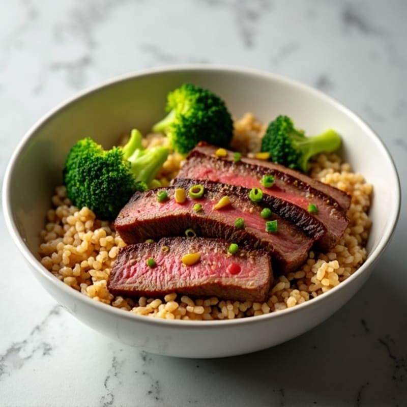 Ginger-Garlic Beef and Broccoli Rice Bowl