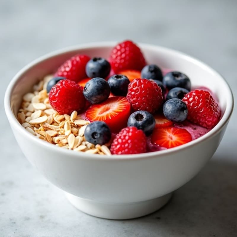 Creamy Greek Yogurt Protein Bowl with Almonds and Berries