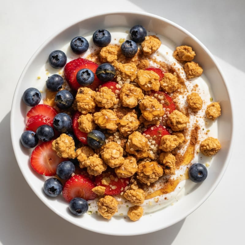 Greek Yogurt Berry Granola Bowl