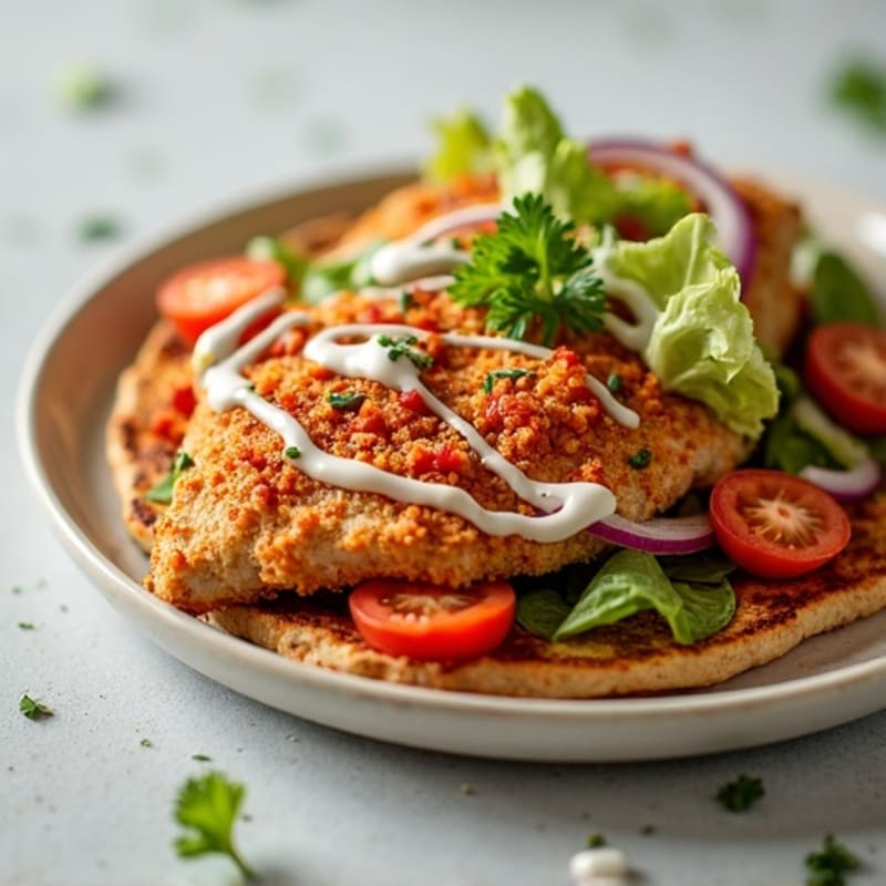 Crispy BBQ Ranch Chicken Flatbread